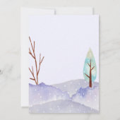 Winter Woodland Animals Baby shower Invitation Kaart (Achterkant)