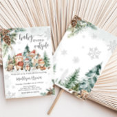 Winter Woodland Animals Baby shower Kaart