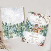 Winter Woodland Animals Baby shower Kaart