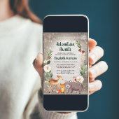 Winter Woodland Animals Baby shower Kaart