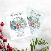 Winter Woodland Animals Baby shower Kaart