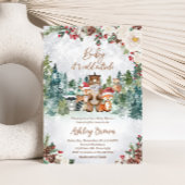 Winter Woodland Animals Baby shower Kaart
