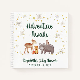 Winter Woodland Animals Baby shower Notitieboek