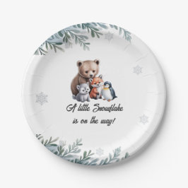 Winter Woodland Animals Baby shower Papier Bord