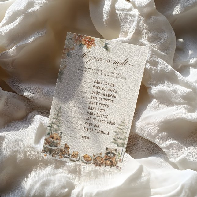 Winter Woodland Animals Baby shower Prijs is juist (Creator heeft geüpload)