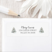 Winter Woodland Animals Baby shower Retouradres Etiket (Insitu)