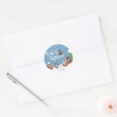 Winter Woodland Animals Baby shower Ronde Sticker (Envelop)