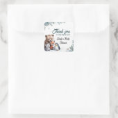 Winter Woodland Animals Baby shower sticker (Tas)