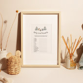 Winter Woodland Animals "Baby Word Scramble" spel Flyer