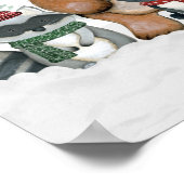 Winter Woodland Animals Birthday Party Welkom Poster (Hoek)