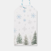 Winter Woodland Animals Birthday Thank You Cadeaulabel (Achterkant)