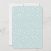 Winter Woodland Animals Blue Baby shower per post Kaart (Achterkant)