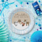 Winter Woodland Animals Bord | Blauw (Feest)
