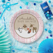 Winter Woodland Animals Bord | Roze (Feest)