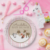 Winter Woodland Animals Bord | Roze (Feest)