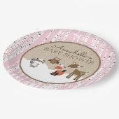 Winter Woodland Animals Bord | Roze (Gekanteld)