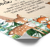 Winter Woodland Animals Bos Baby Sock Hunt spel Poster (Hoek)
