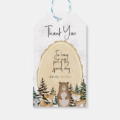 Winter Woodland Animals Dank u Labels Cadeaulabel (Voorkant)