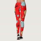 Winter Woodland Animals Design Yoga broek, Feestel Leggings (Achterkant)