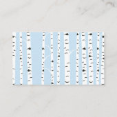 Winter Woodland Animals Diaper Raffle Cards Blue Informatiekaartje (Achterkant)