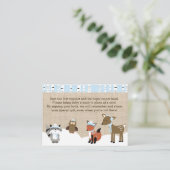 Winter Woodland Animals Enclosure Book Request Informatiekaartje (Staand voorkant)