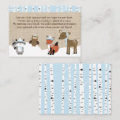 Winter Woodland Animals Enclosure Book Request Informatiekaartje (Voorkant / Achterkant)