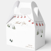 Winter Woodland Animals Forest Baby Shower Bedankdoosjes (Achterkant)