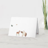 Winter Woodland Animals Forest Baby Shower Bedankkaart (Achterkant)