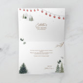 Winter Woodland Animals Forest Baby Shower Bedankkaart (Binnen)