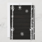 Winter Woodland Animals Forest Baby shower Card Kaart (Achterkant)