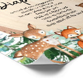 Winter Woodland Animals Forest Late Night Diapers Poster (Hoek)