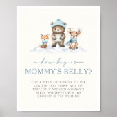 Winter Woodland Animals Hoe groot is de buik van m Poster (Voorkant)