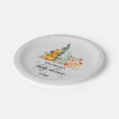 Winter Woodland Animals Holiday Papieren Bordje (Gekanteld)