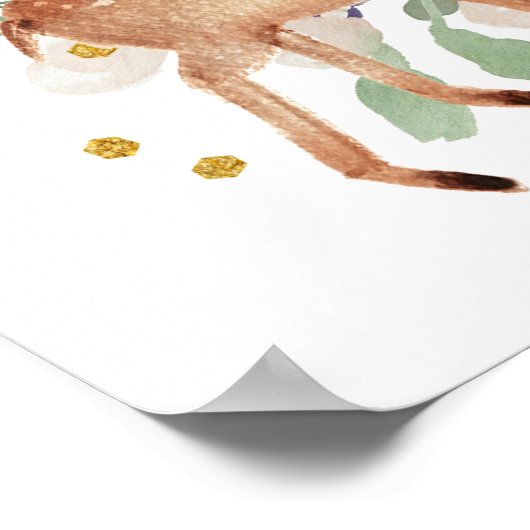 Winter Woodland Animals Large Welkom Poster (Hoek)