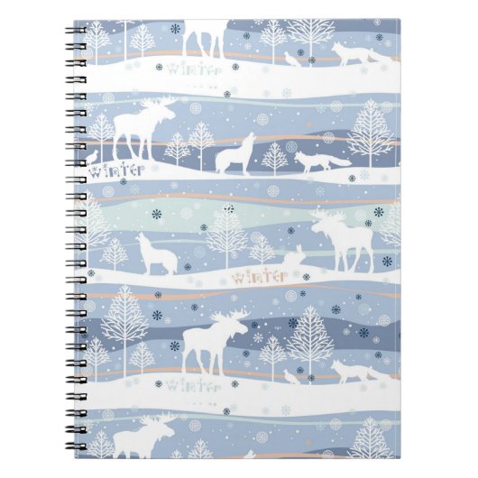 Winter Woodland Animals Notitieboek (Voorkant)