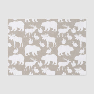 Winter Woodland Animals Patroon Feestdagen Tissuepapier