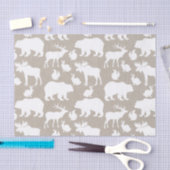 Winter Woodland Animals Patroon Feestdagen Tissuepapier (Craft)