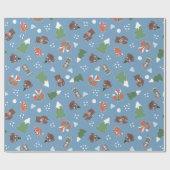 Winter Woodland Animals Pattern Cadeaupapier (Vlak)