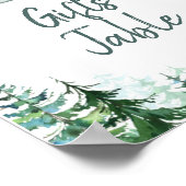 Winter Woodland Animals Pine Trees Gifts Table Poster (Hoek)