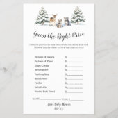 Winter Woodland Animals raden de juiste prijs Flyer (Voorkant)