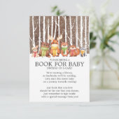 Winter Woodland Animals Rustic Book for Baby Kaart (Staand voorkant)