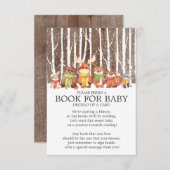 Winter Woodland Animals Rustic Book for Baby Kaart (Voorkant / Achterkant)
