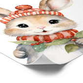 Winter Woodland Animals Verjaardag welkomstbord Poster (Hoek)