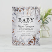 Winter Woodland Animals Waterverf Baby shower Kaart (Staand voorkant)