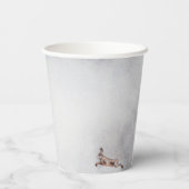 Winter Woodland Animals Waterverf Baby shower Papieren Bekers (Achterkant)