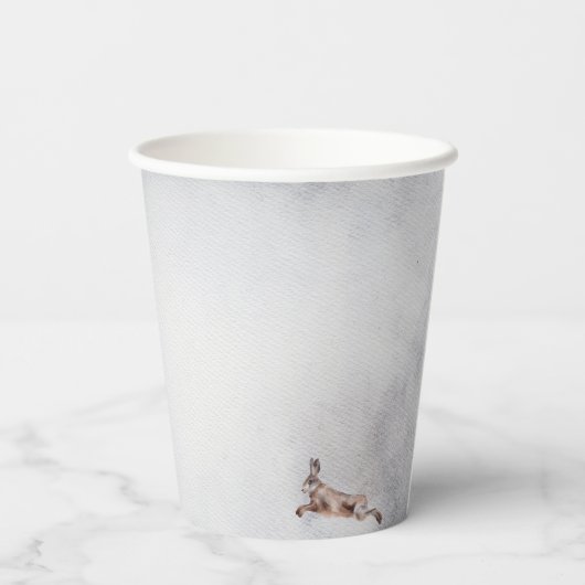 Winter Woodland Animals Waterverf Baby shower Papieren Bekers (Achterkant)