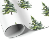 Winter Woodland Aquarel Brandbomen 3 Cadeaupapier (Rol Hoek)