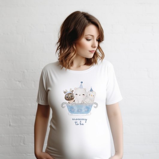Winter Woodland Arctic Animals Baby shower T-shirt