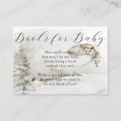Winter Woodland Baby Boy Douche Boeken voor Baby Informatiekaartje (Voorkant)