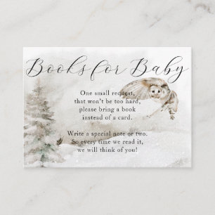 Winter Woodland Baby Boy Douche Boeken voor Baby Informatiekaartje